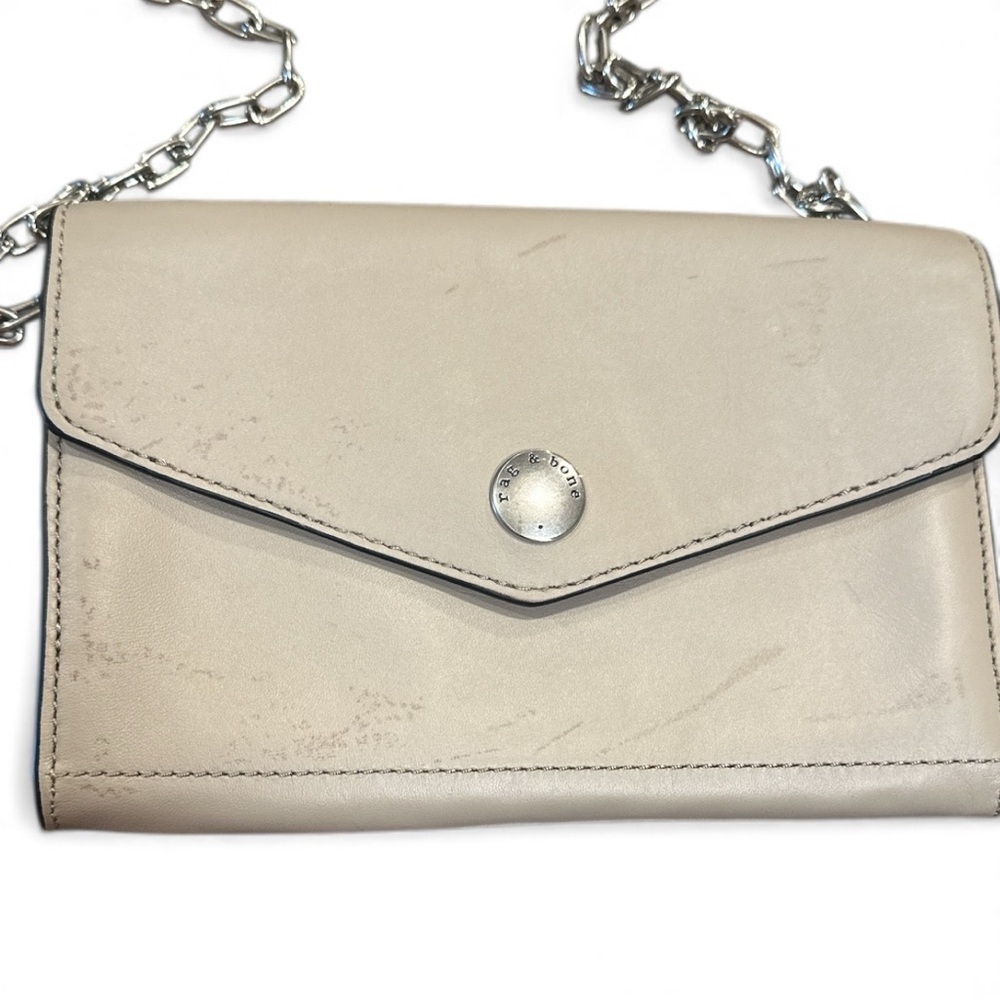 Rag & Bone Atlas Convertible Crossbody Leather Light Khaki Orange Interior - Picture 3 of 13